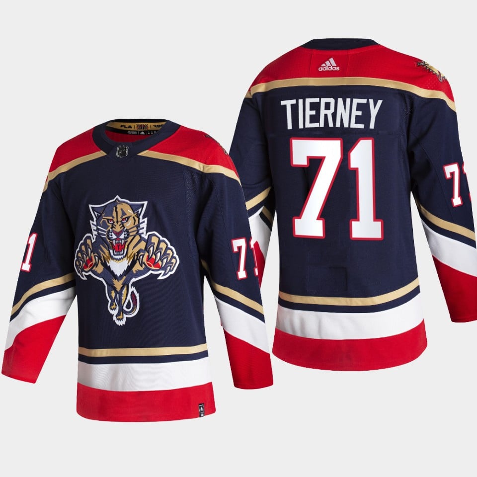 Florida Panthers Chris Tierney 71 2022 Reverse Retro Navy Jersey