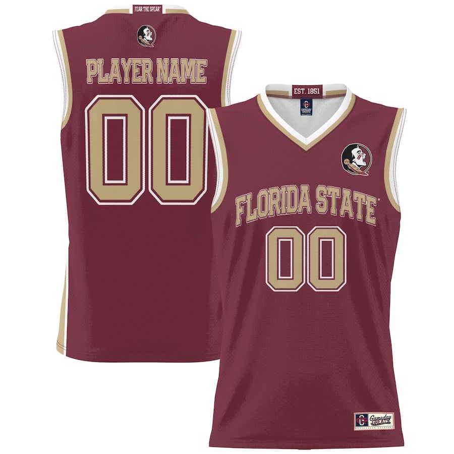 Florida State Seminoles Nil Men Basketball Custom Jersey - Garnet