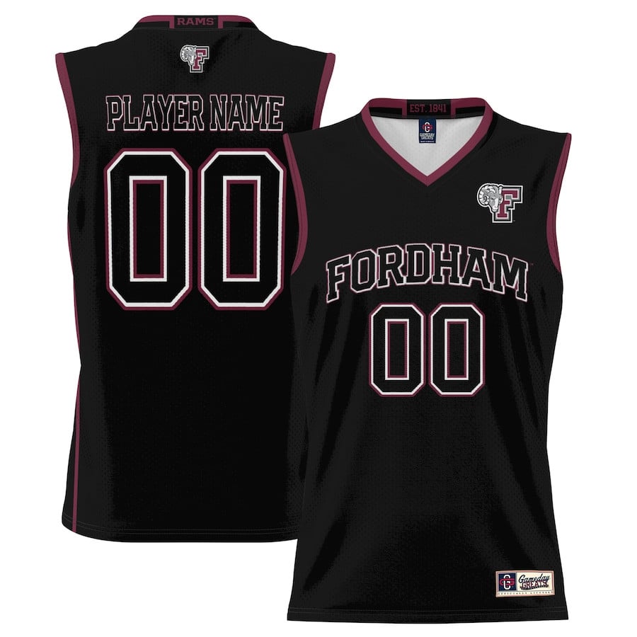 Fordham Rams Nil Men Basketball Custom Jersey - Black