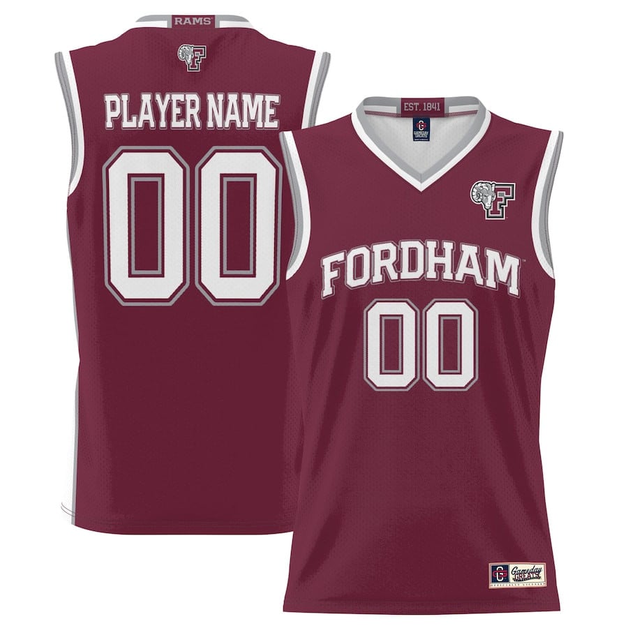 Fordham Rams Nil Men Basketball Custom Jersey - Maroon