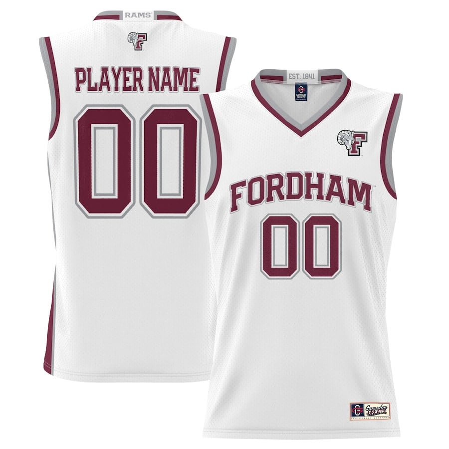 Fordham Rams Nil Men Basketball Custom Jersey - White