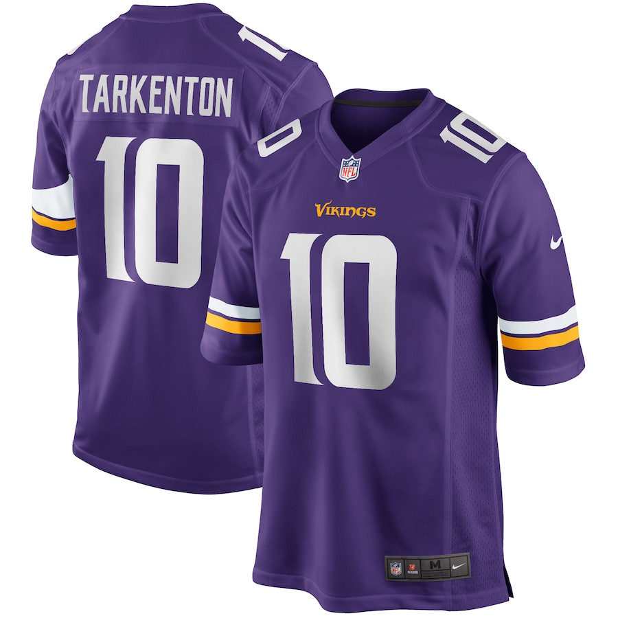 Fran Tarkenton 10 Minnesota Vikings Men Game Retired Jersey - Purple Js3341