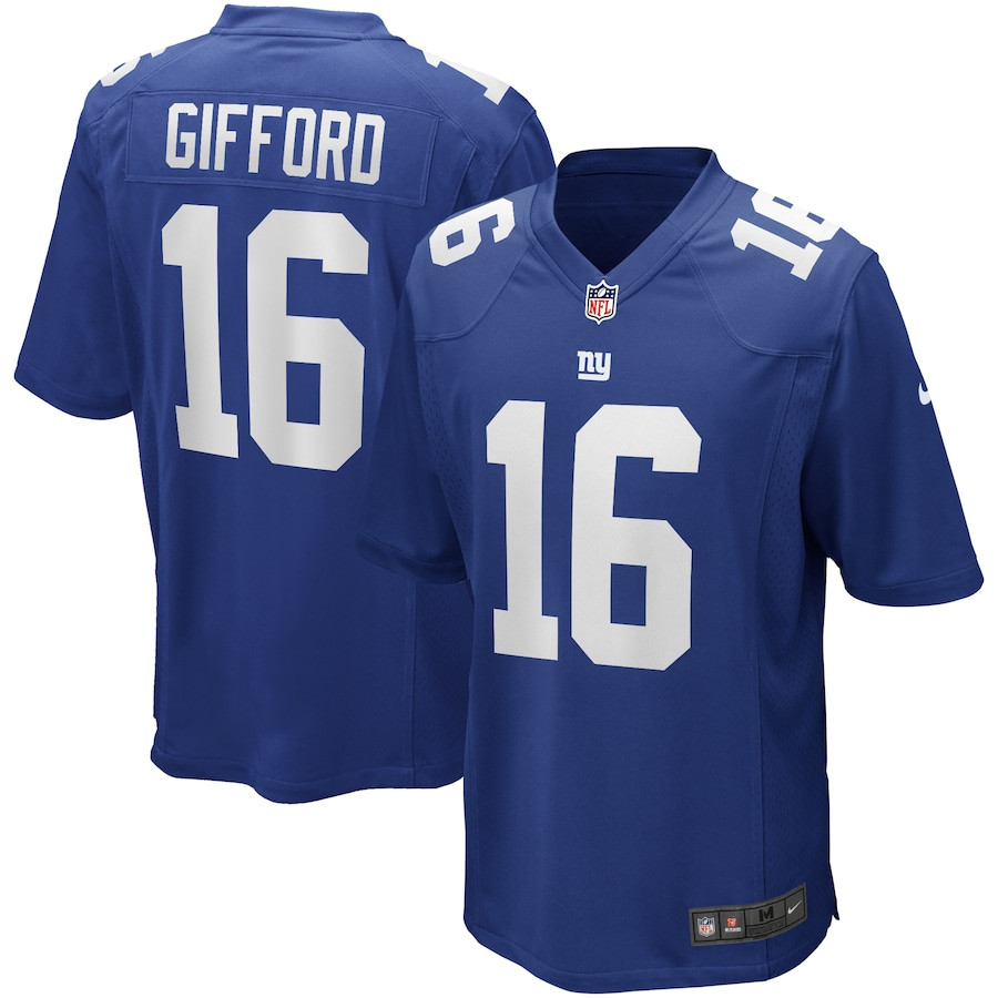 Frank Gifford 16 New York Giants Men Game Retired Jersey - Royal Js8542