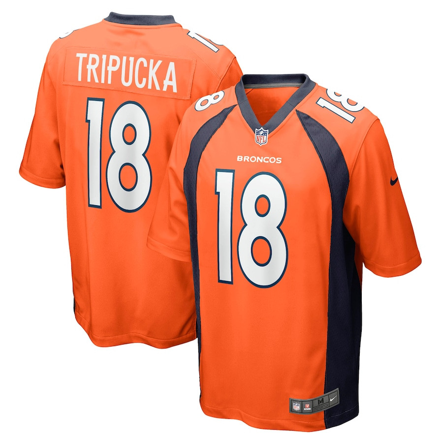 Frank Tripucka 18 Denver Broncos Men Retired Jersey - Orange Js9732