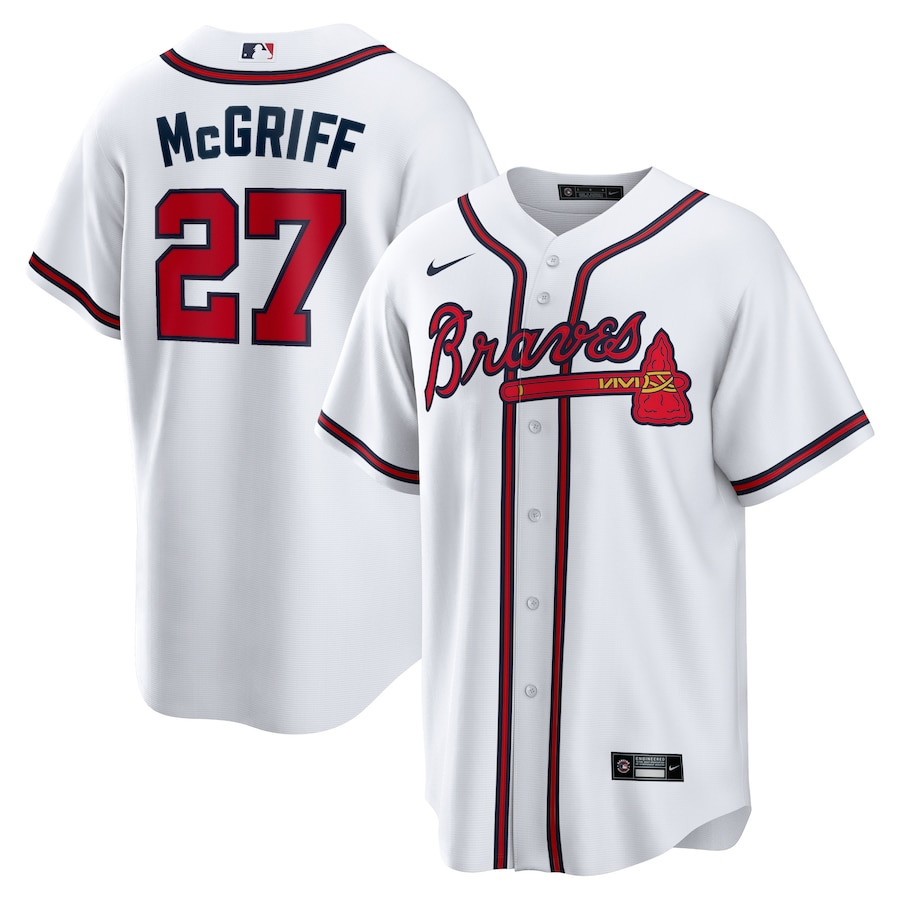 Fred Mcgriff 27 Atlanta Braves 2023 Hall Of Fame Inline Men Jersey - White
