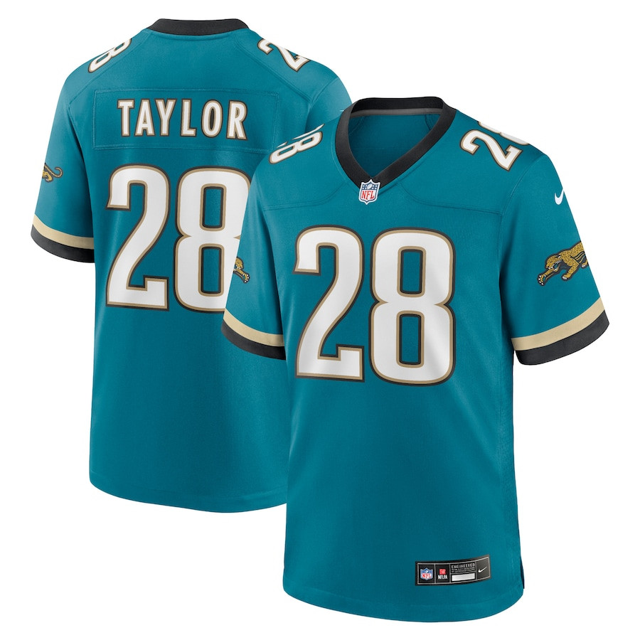 Fred Taylor 28 Jacksonville Jaguars Prowler Throwback Player Game Men Jersey - Teal Js4424