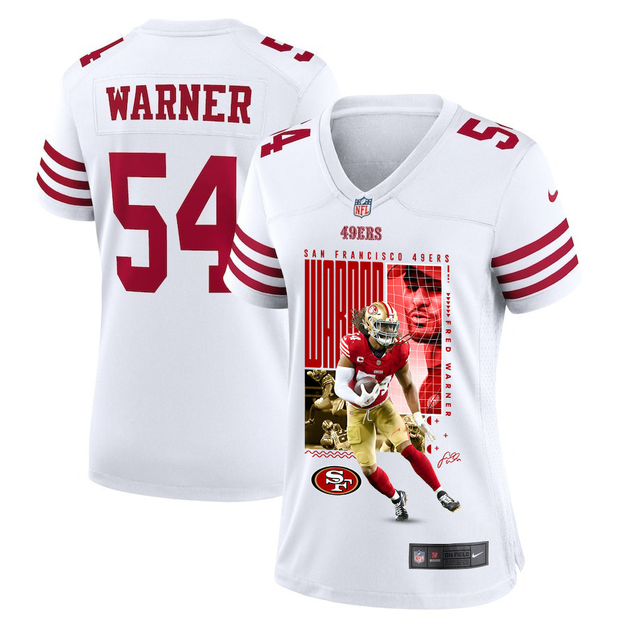 Fred Warner 54 San Francisco 49ers All-pro Fred Women Game Jersey - White Js6502