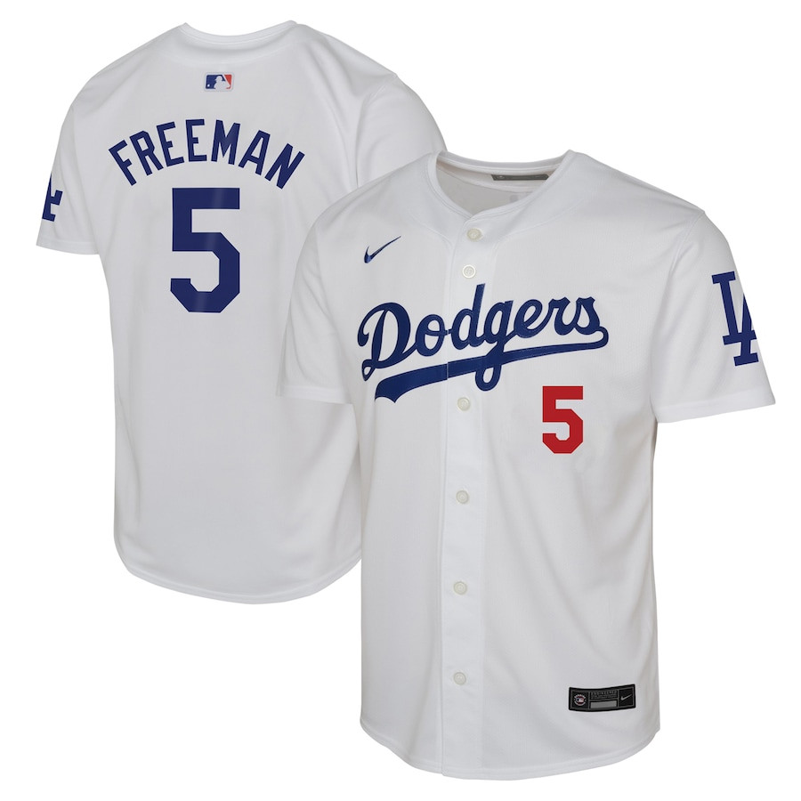 Freddie Freeman 5 Los Angeles Dodgers Home Limited Player Youth Jersey - White