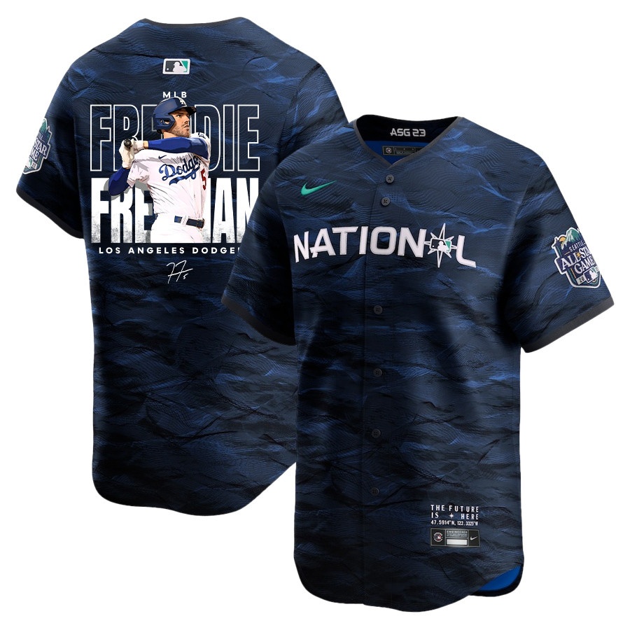 Freddie Freeman 5 Los Angeles Dodgers Signed Home Run 2023 All-star Game Limited Player Men Jersey - Royal