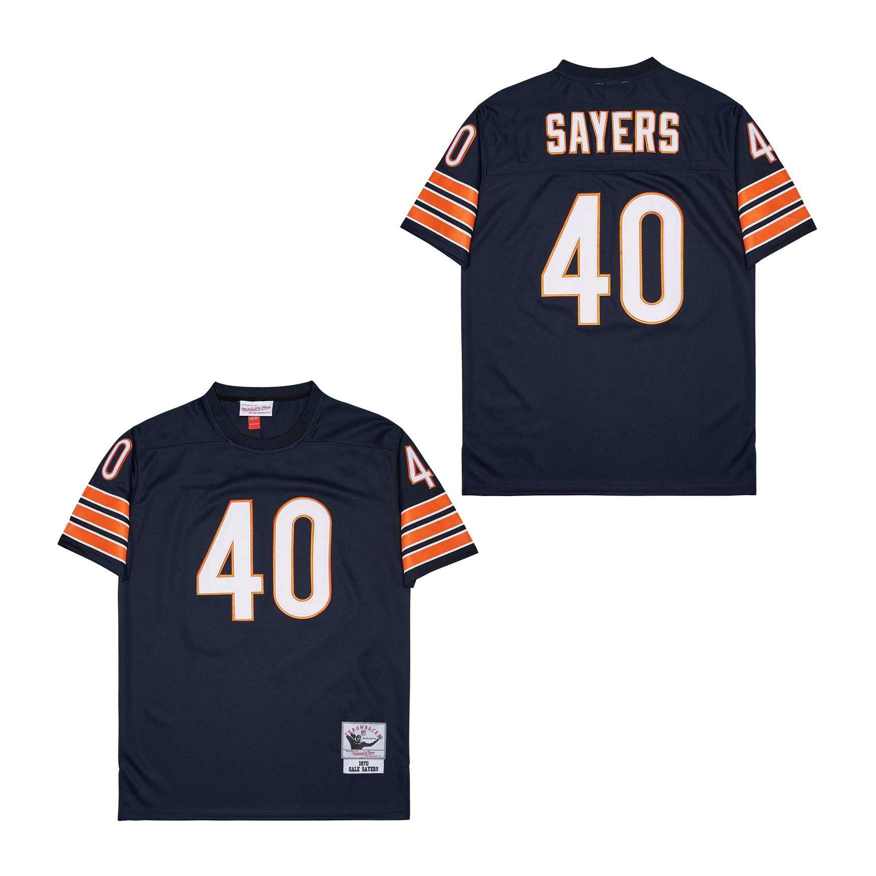 Gale Sayers 40 Chicago Bears Retro Throwback Men Jersey - Dark Navy Js7107