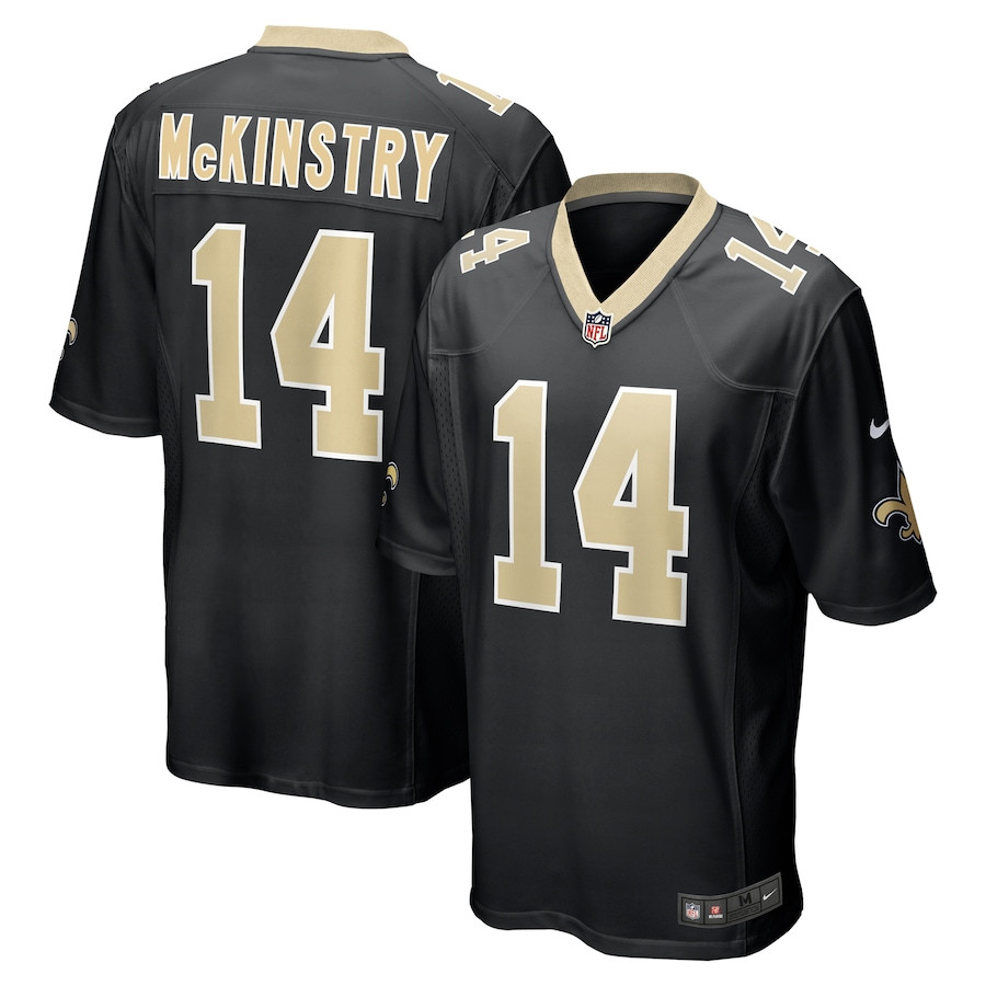 Ga'quincy Mckinstry 14 New Orleans Saints Game Men Jersey - Black Js6889