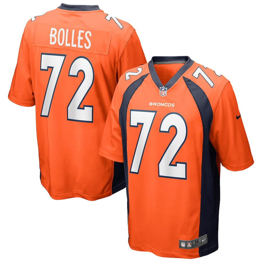 Garett Bolles 72 Denver Broncos Men Game Jersey - Orange Js8814