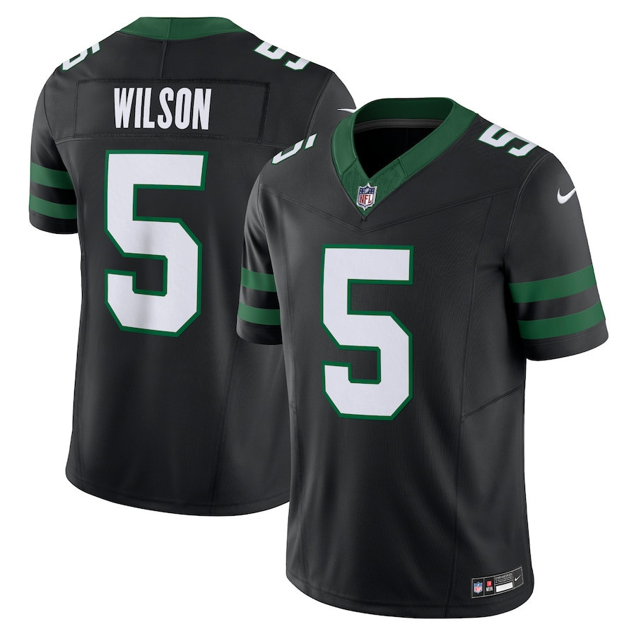 Garrett Wilson 5 New York Jets Alternate Vapor F.u.s.e. Limited Jersey - Legacy Black Js9819