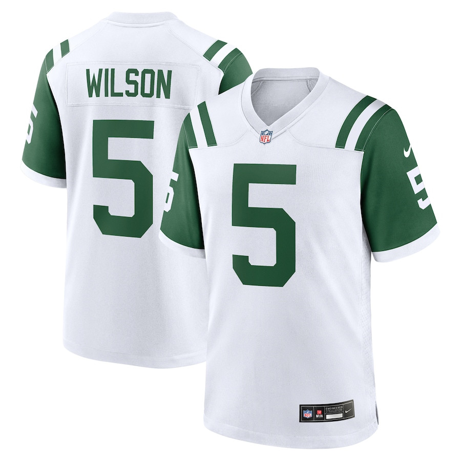 Garrett Wilson 5 New York Jets Classic Alternate Game Men Jersey - White Js5494