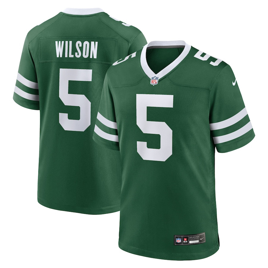 Garrett Wilson 5 New York Jets Game Men Jersey - Legacy Green Js1897