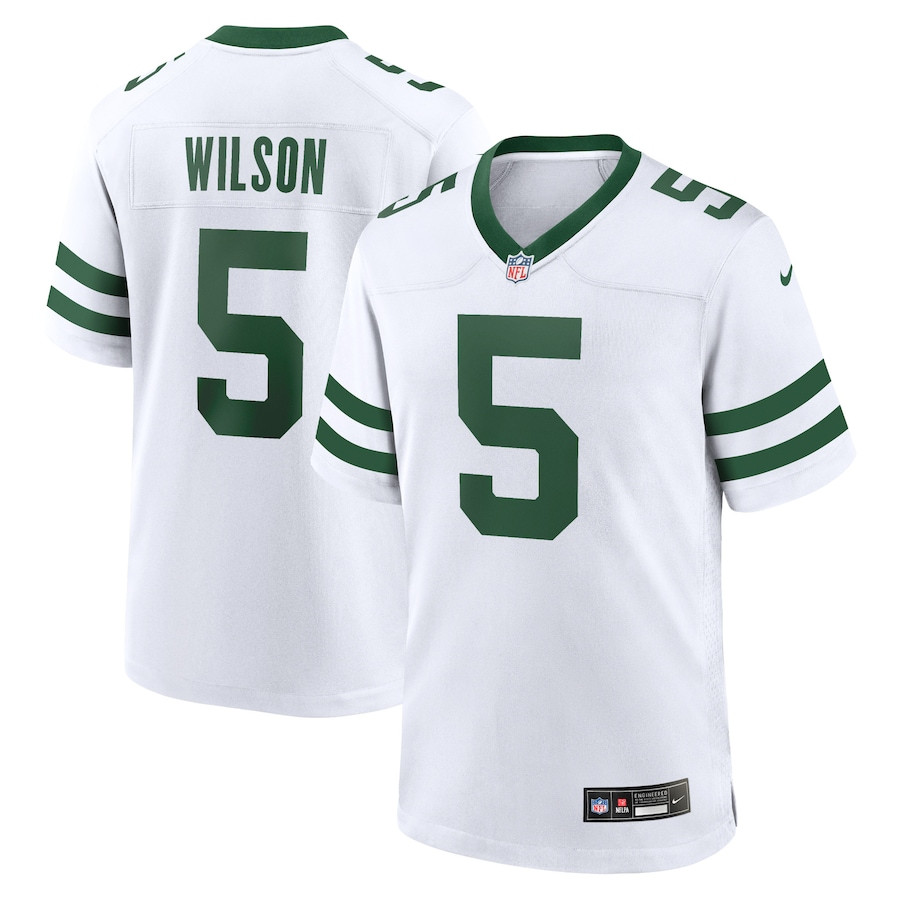 Garrett Wilson 5 New York Jets Game Men Jersey - Legacy White Js6620