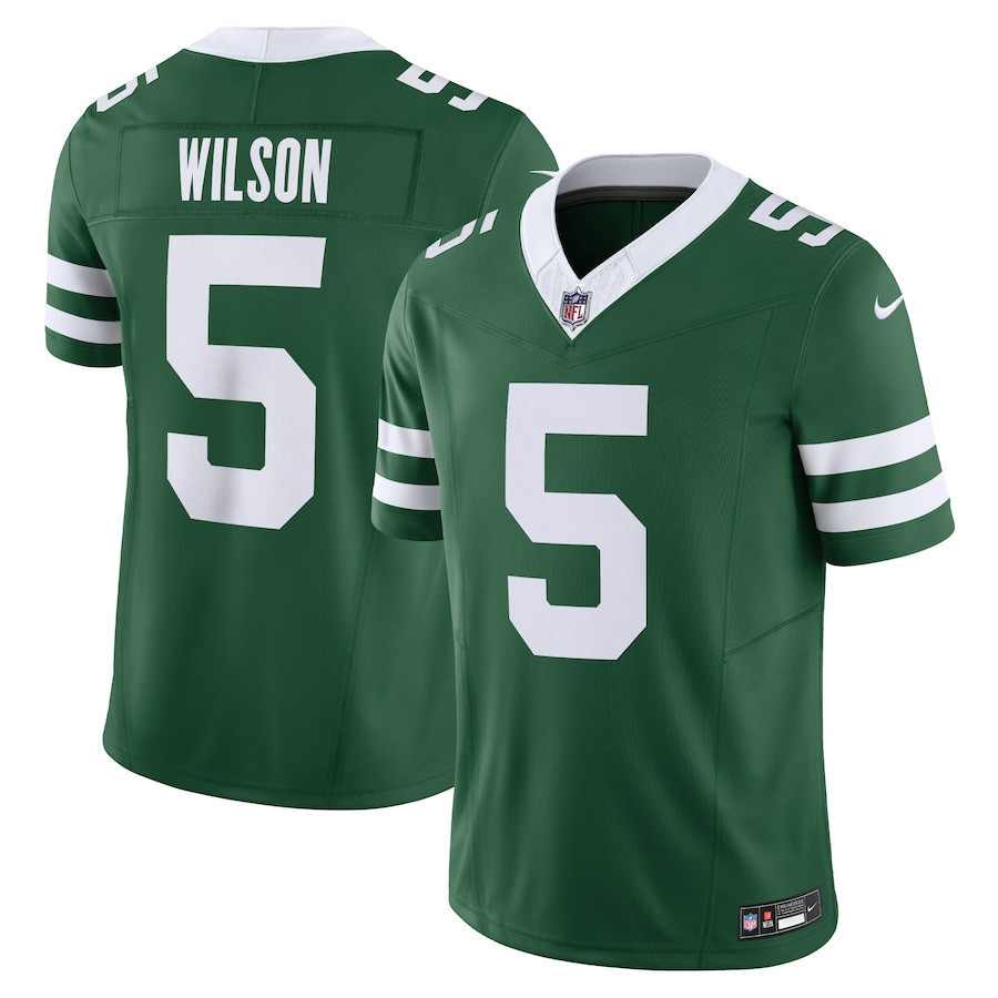 Garrett Wilson 5 New York Jets Vapor F.u.s.e. Limited Jersey - Men, Legacy Green Js3520