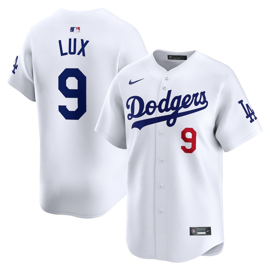 Gavin Lux 9 Los Angeles Dodgers Home Limited Player Men Jersey - White