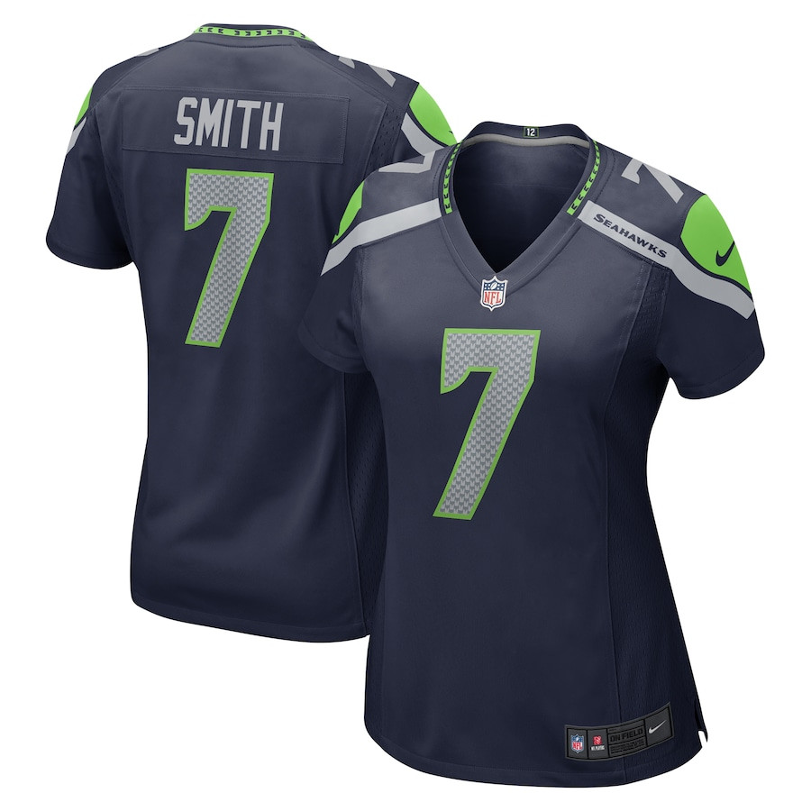 Geno Smith 7 Seattle Seahawks Women Jersey - Navy Js1458