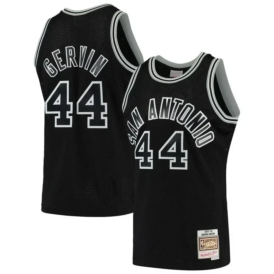 George Gervin San Antonio Spurs Mitchell & Ness 1977-78 Hardwood Classics Swingman Player Jersey - Black