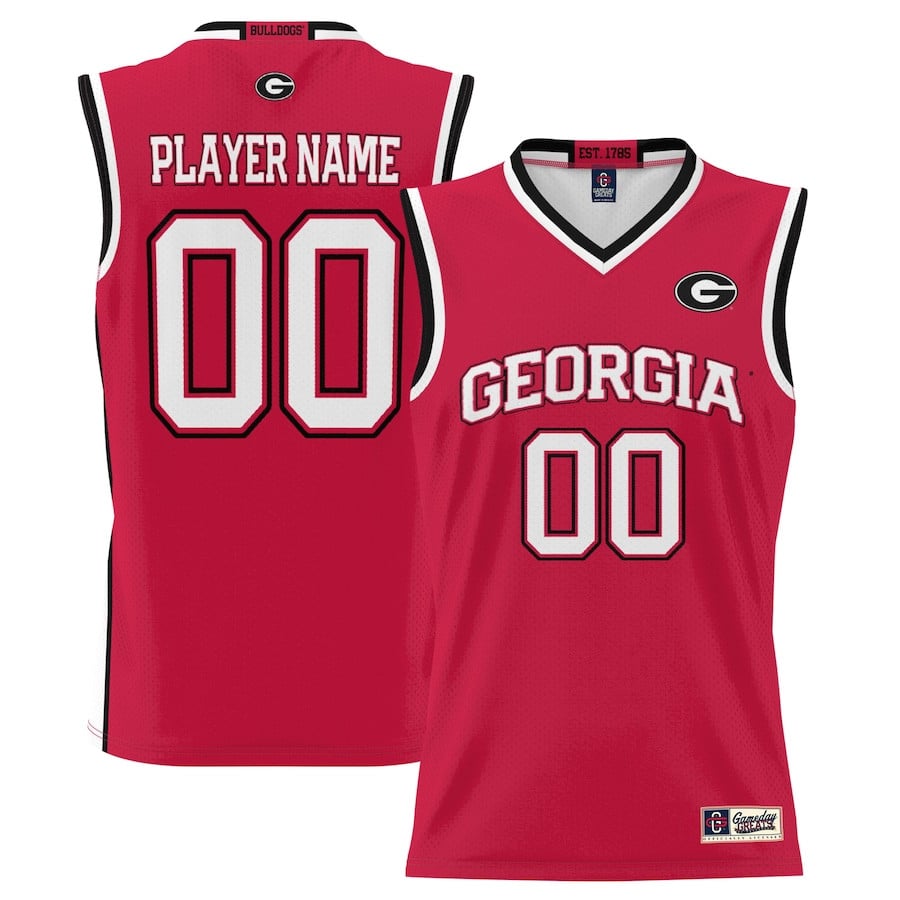 Georgia Bulldogs Nil Men Basketball Custom Jersey - Red