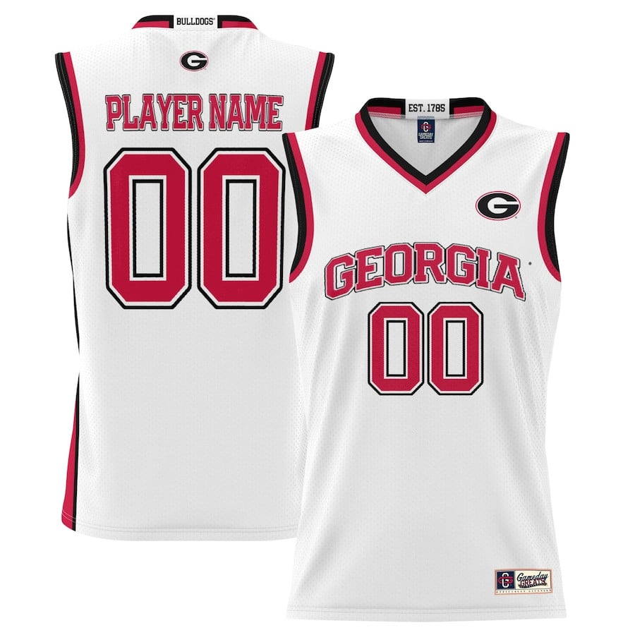 Georgia Bulldogs Nil Men Basketball Custom Jersey - White