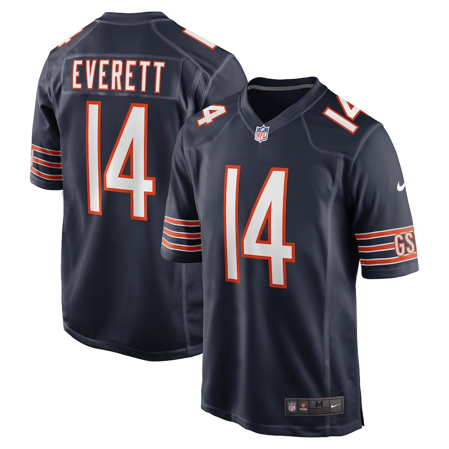 Gerald Everett 14 Chicago Bears Game Men Jersey - Navy Js4718