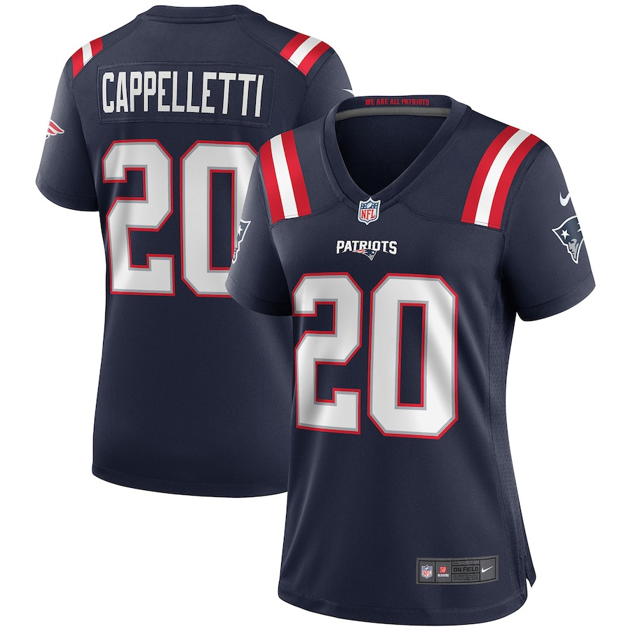 Gino Cappelletti 20 New England Patriots Women Game Retired Jersey - Navy Js4108