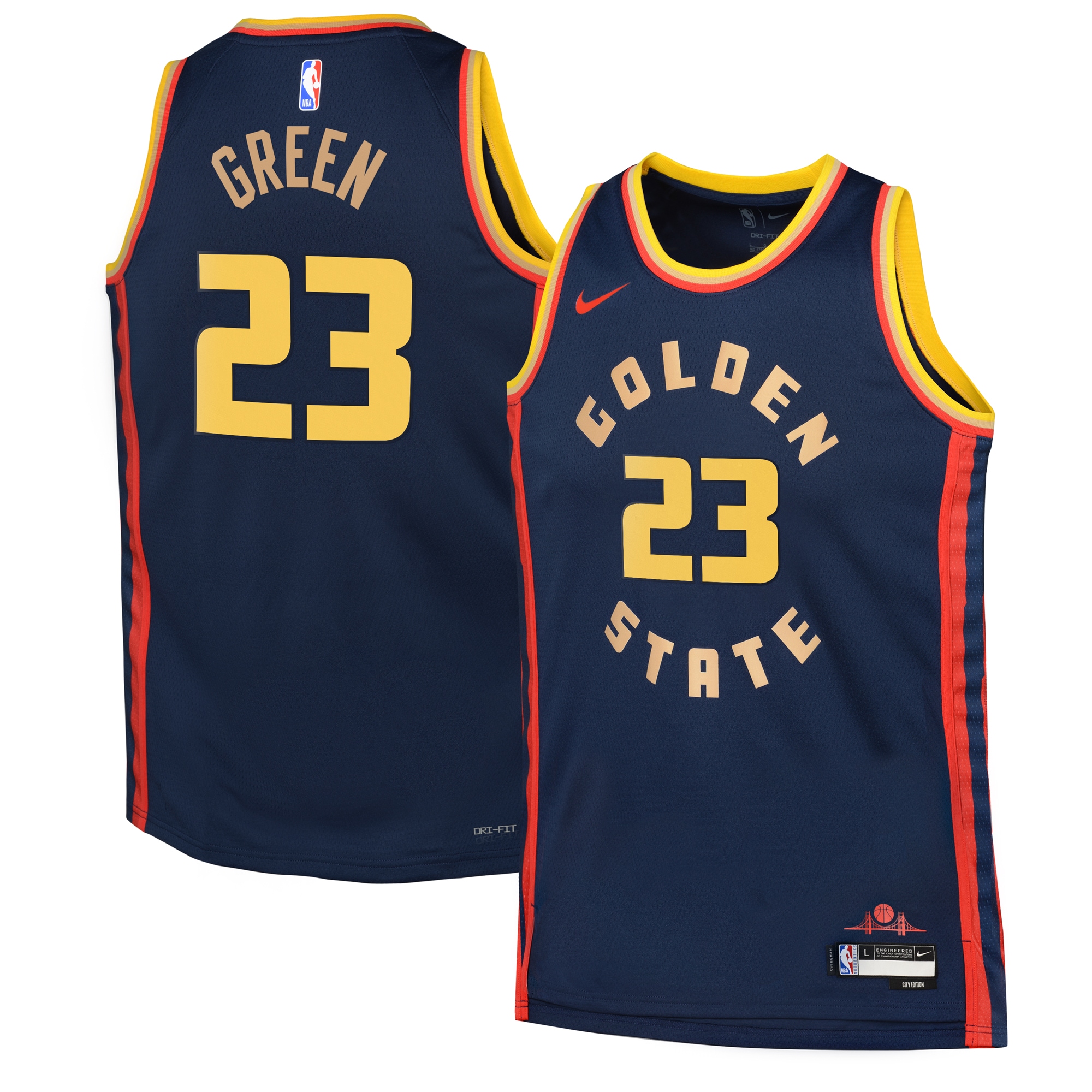 Golden State Warriors City Edition Swingman Jersey 2024 - Navy - Draymond Green - Youth