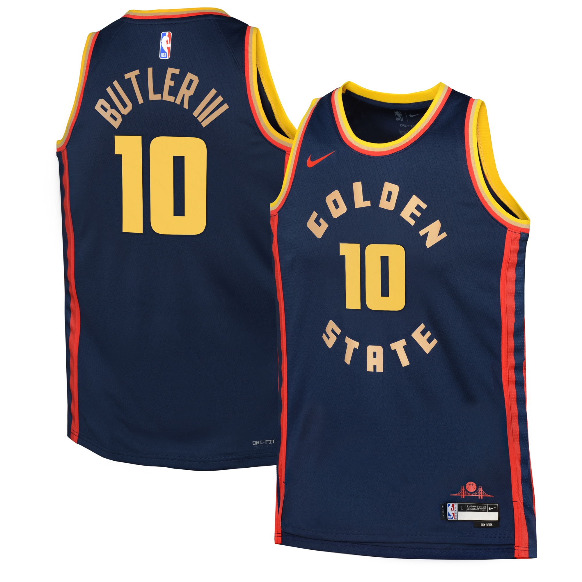 Golden State Warriors City Edition Swingman Jersey 2024 - Navy - Jimmy Butler Iii - Youth