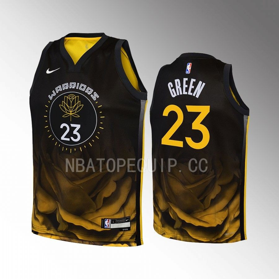Golden State Warriors Draymond Green 23 City Edition Black Youth Jersey Swingman