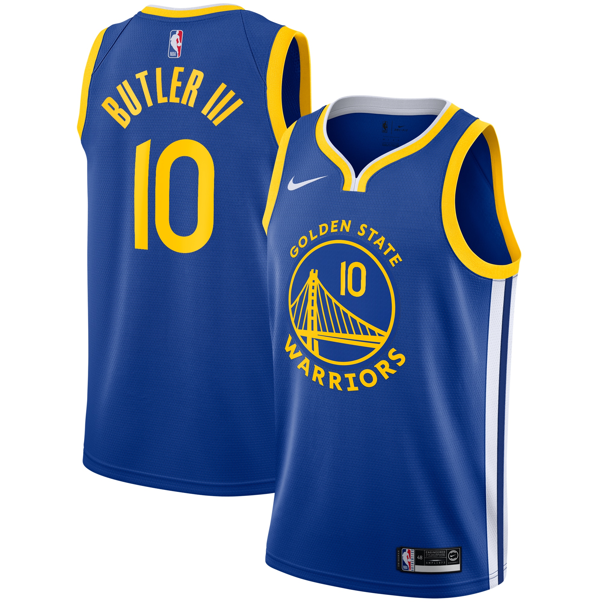 Golden State Warriors Icon Edition Swingman Jersey - Royal - Jimmy Butler Iii - Youth