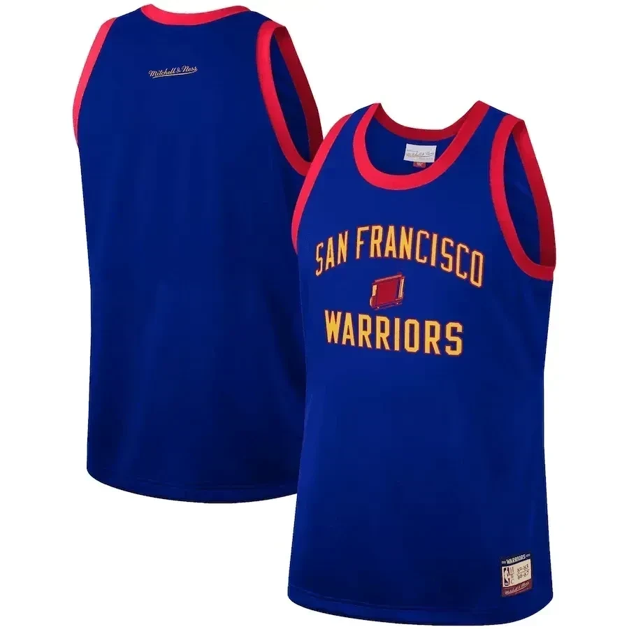 Golden State Warriors Mitchell & Ness Hardwood Classics Team Heritage Fashion Jersey - Royal