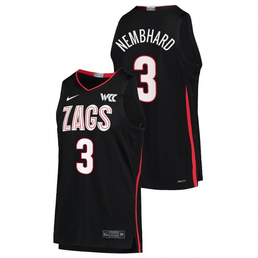 Gonzaga Bulldogs Andrew Nembhard 3 2022 Black College Basketball Limited Men Jersey