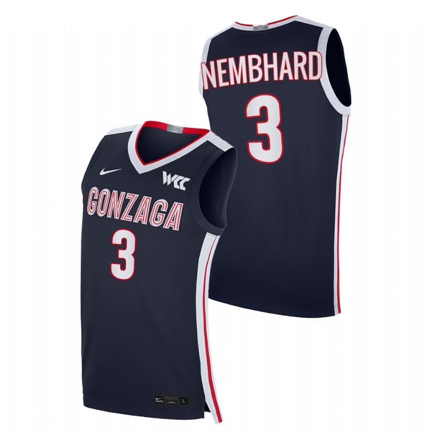 Gonzaga Bulldogs Andrew Nembhard 3 2023 Navy College Basketball Elite Men Jersey
