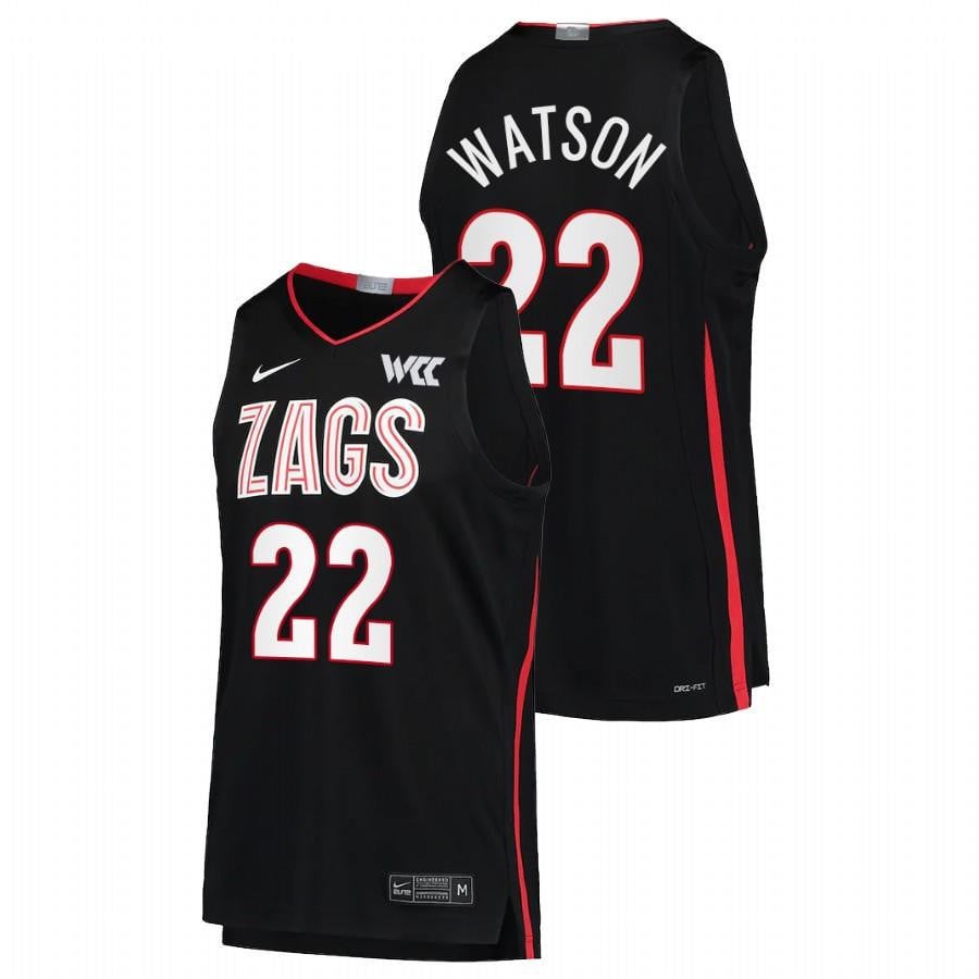 Gonzaga Bulldogs Anton Watson 22 2022 Black College Basketball Limited Men Jersey