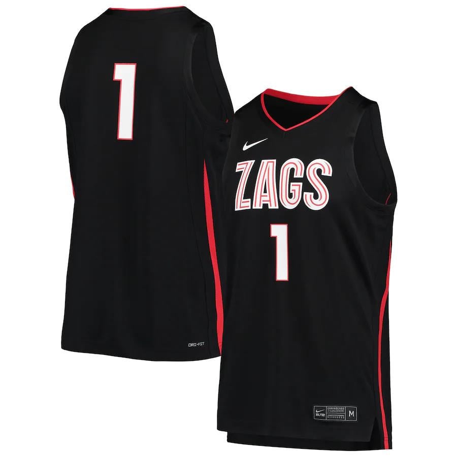 Gonzaga Bulldogs Basketball Jersey - Black