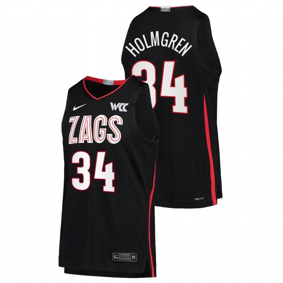 Gonzaga Bulldogs Chet Holmgren 34 2022 Black College Basketball Limited Men Jersey