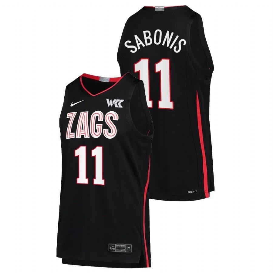 Gonzaga Bulldogs Domantas Sabonis 11 Black College Basketball Men Jersey
