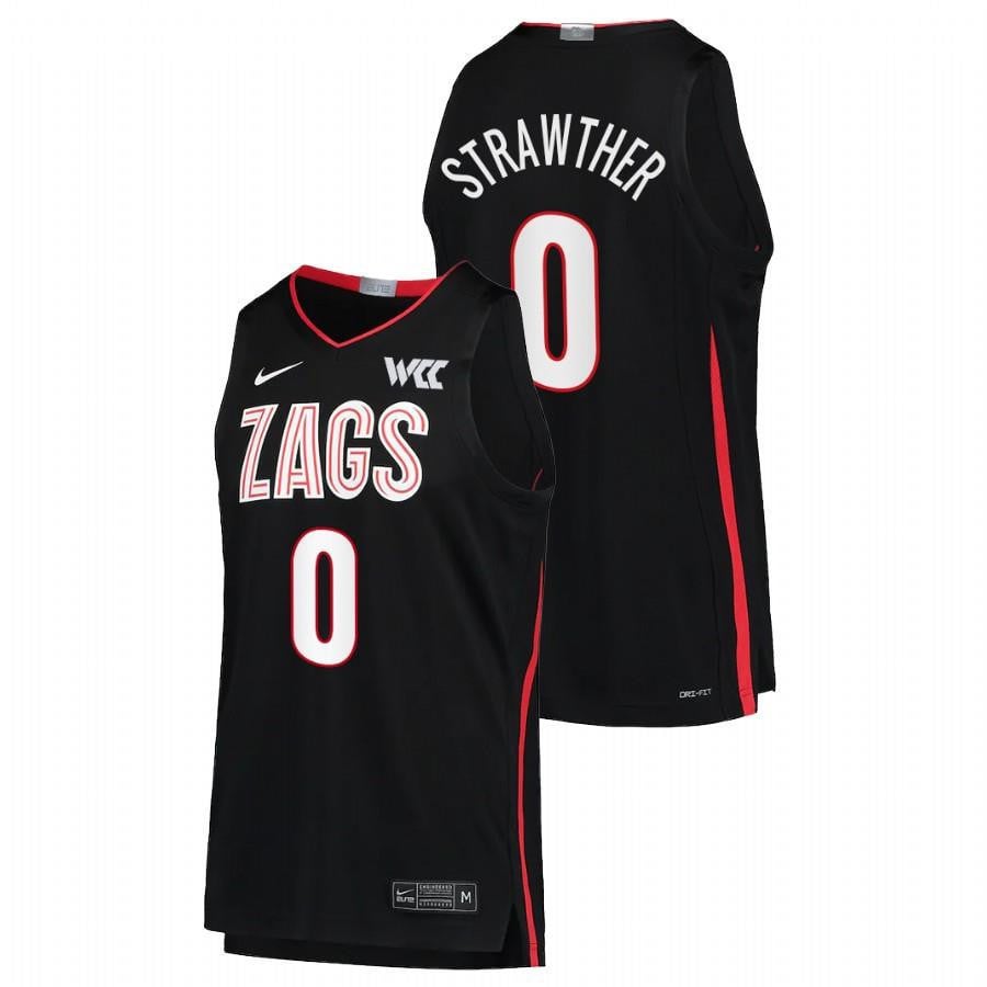 Gonzaga Bulldogs Julian Strawther 0 2022 Black College Basketball Limited Men Jersey