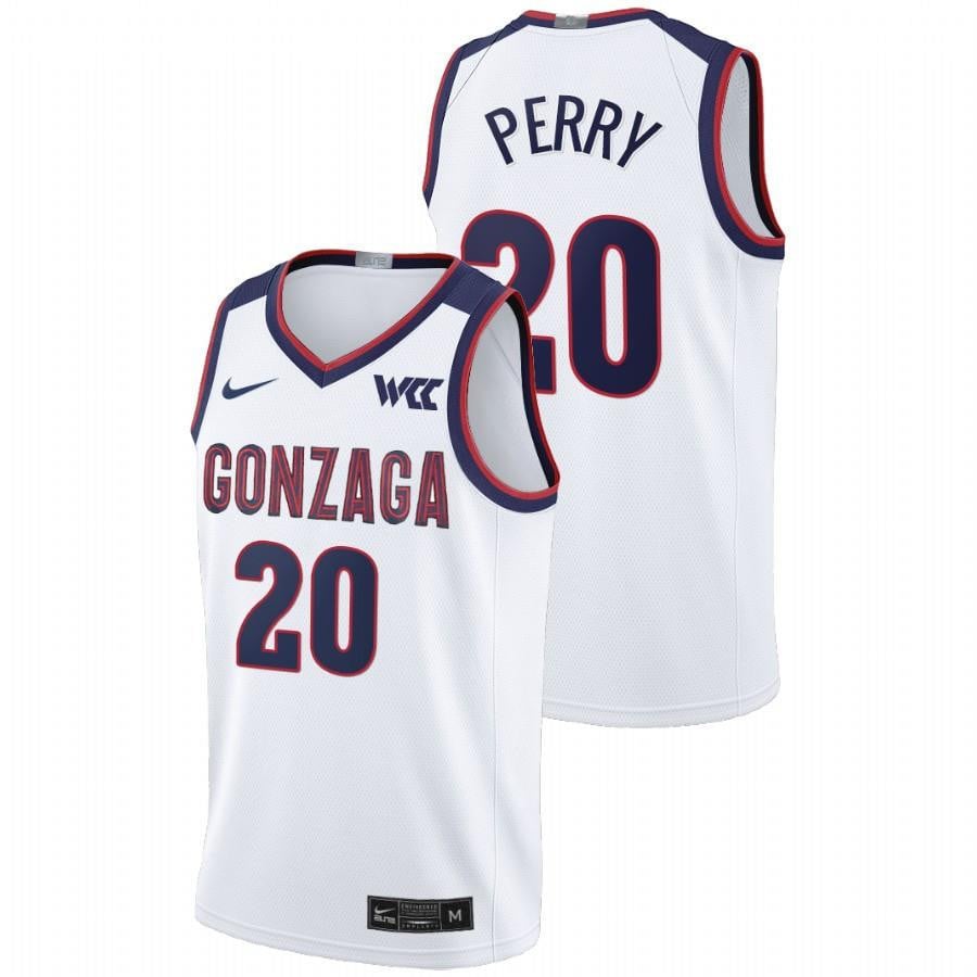 Gonzaga Bulldogs Kaden Perry 20 2023 White College Basketball Limited Men Jersey