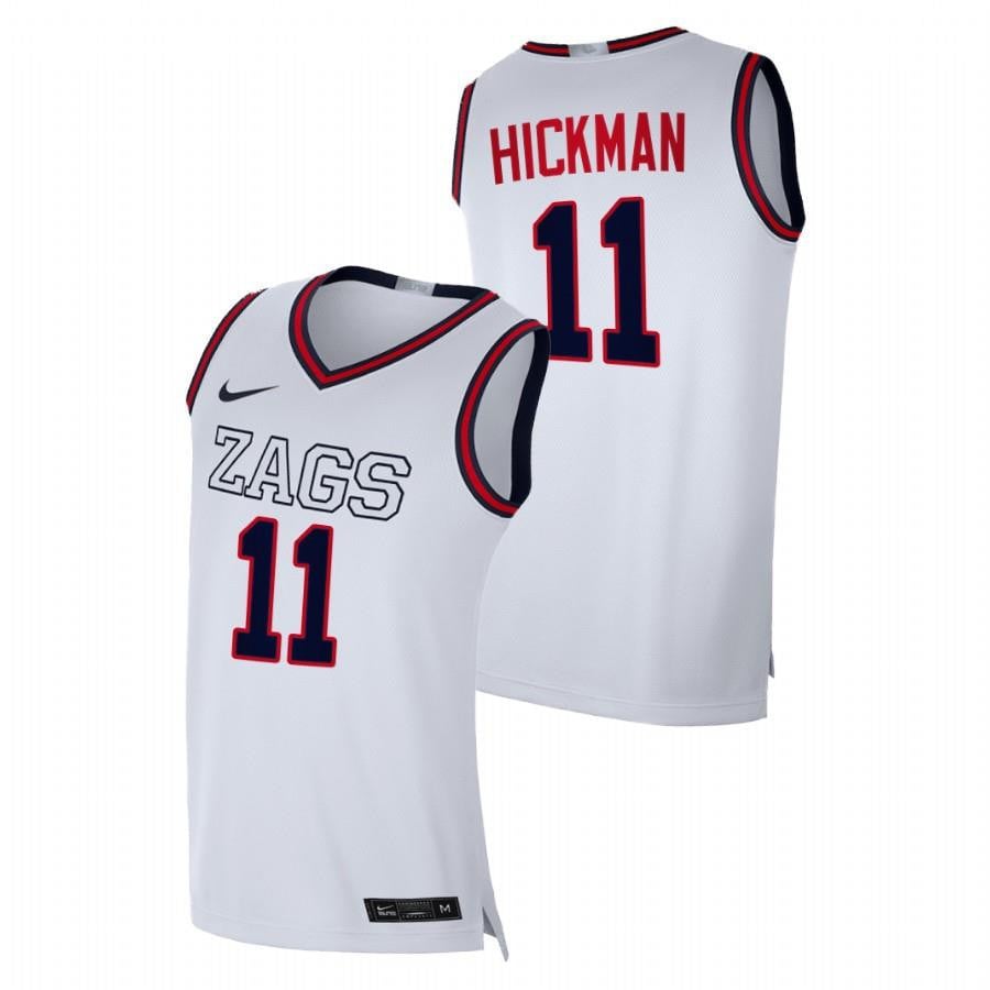 Gonzaga Bulldogs Nolan Hickman 11 White 2022 Draft Top Prospect Jersey