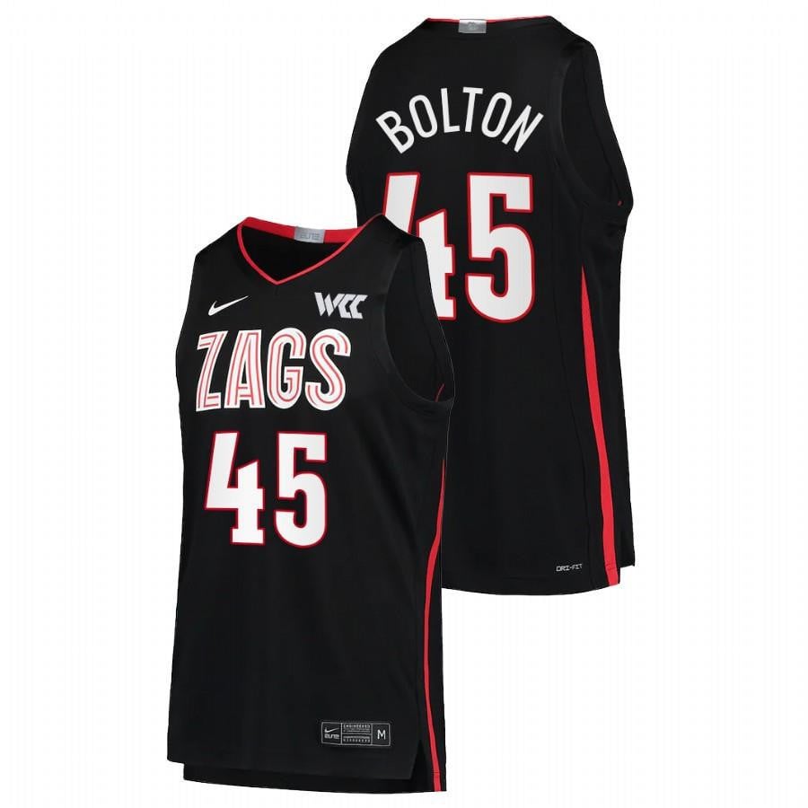 Gonzaga Bulldogs Rasir Bolton 45 2022 Black College Basketball Limited Men Jersey