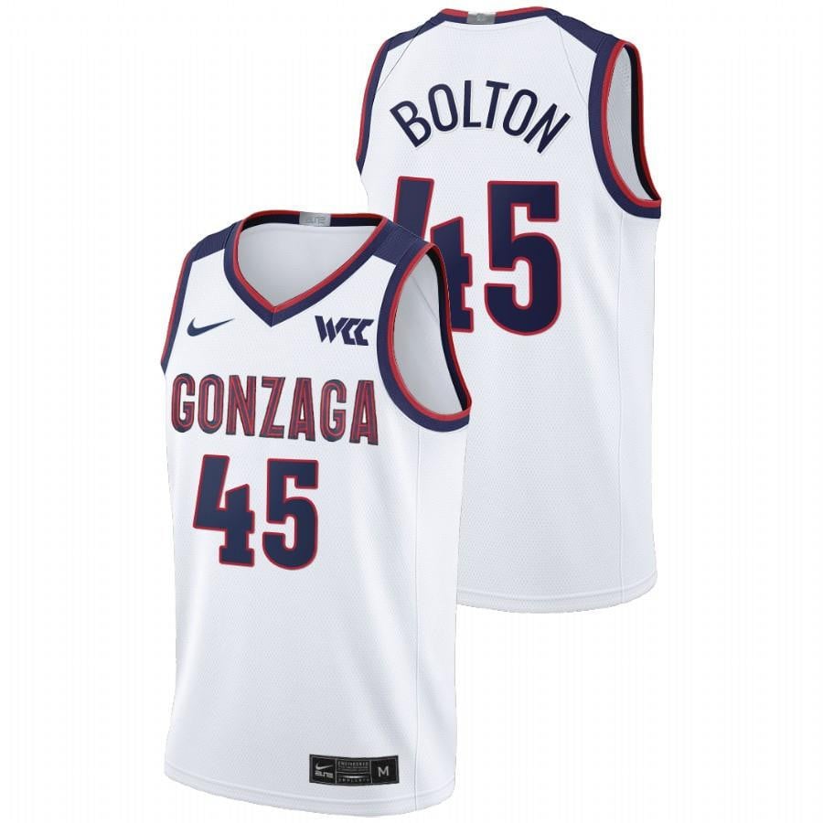 Gonzaga Bulldogs Rasir Bolton 45 2023 White College Basketball Limited Men Jersey