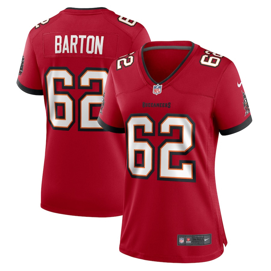 Graham Barton 62 Tampa Bay Buccaneers Game Women Jersey - Red Js3587