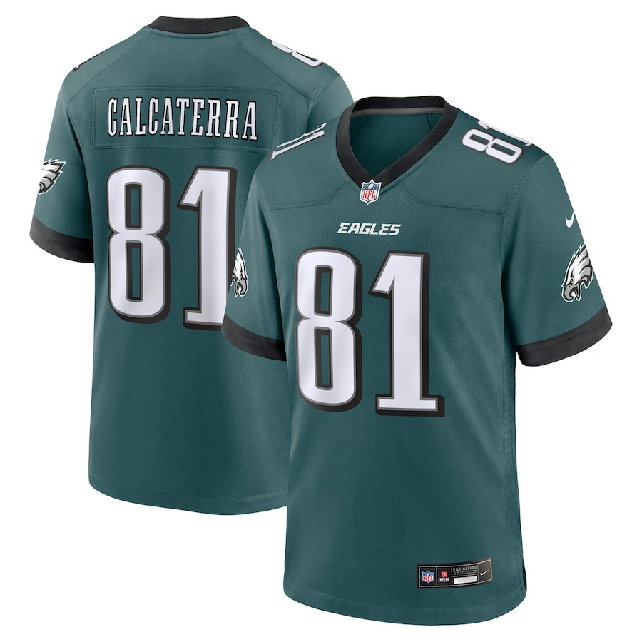 Grant Calcaterra 81 Philadelphia Eagles Team Game Men Jersey - Midnight Green Js6510