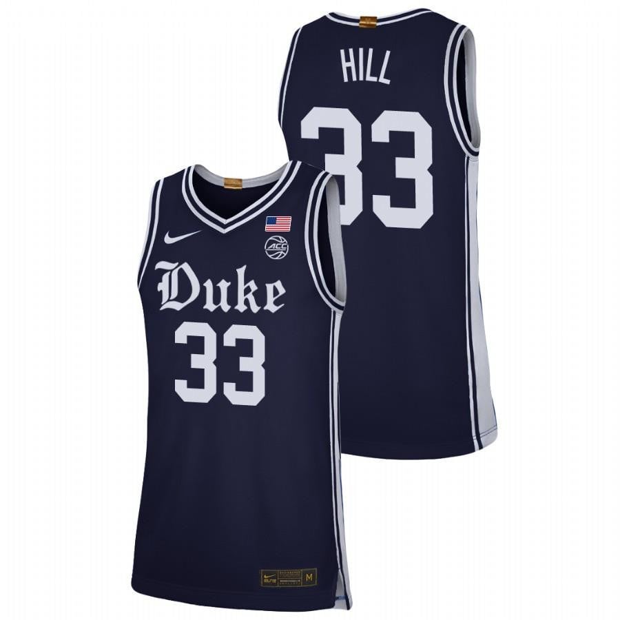 Grant Hill 33 Duke Blue Devils Navy Alternate Brotherhood Jersey