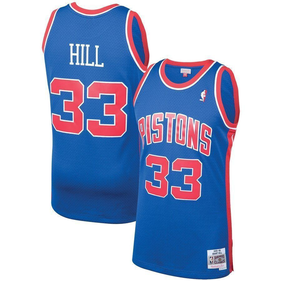 Grant Hill Detroit Pistons Mitchell & Ness 1995-96 Hardwood Classics Swingman Player Jersey - Blue