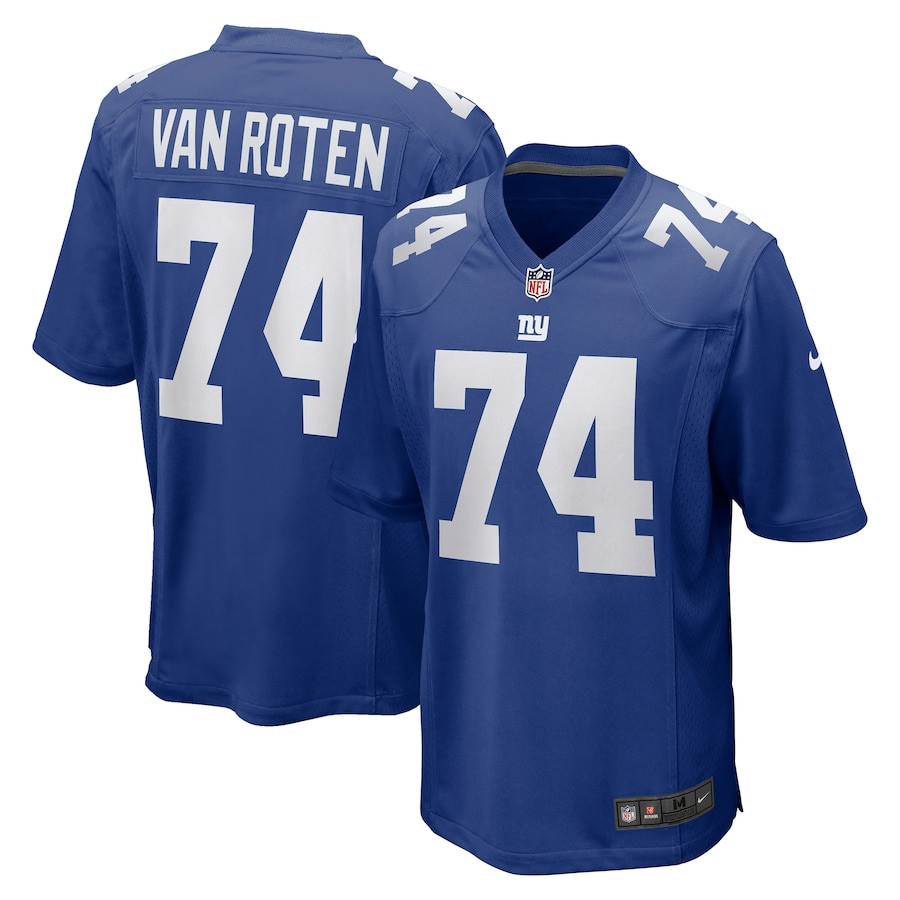 Greg Van Roten 74 New York Giants Team Game Men Jersey - Royal Js5265