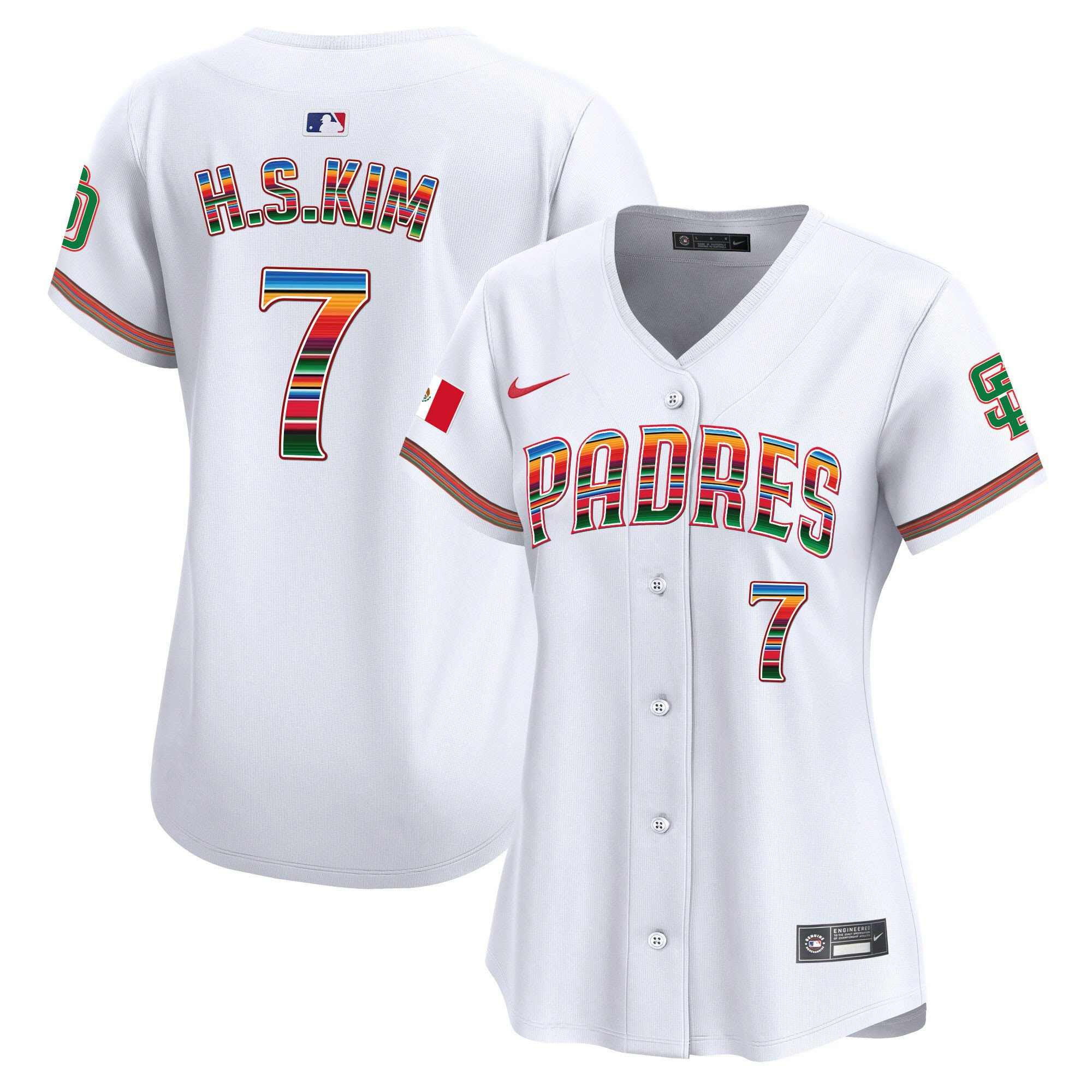 Ha-seong Kim 7 San Diego Padres Mexico Women Jersey - White
